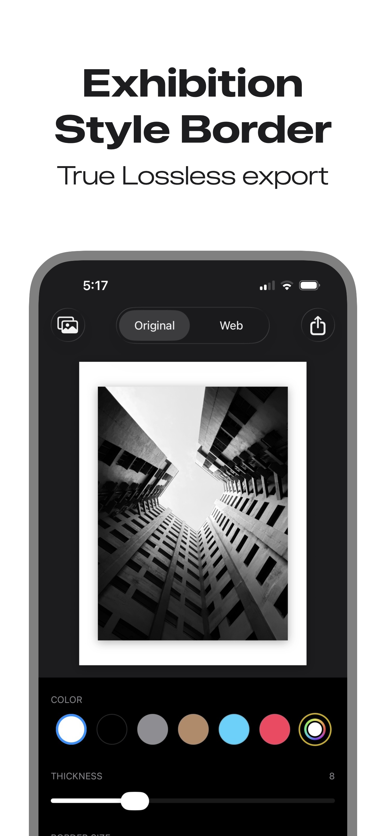 Exhibition style border screenshot