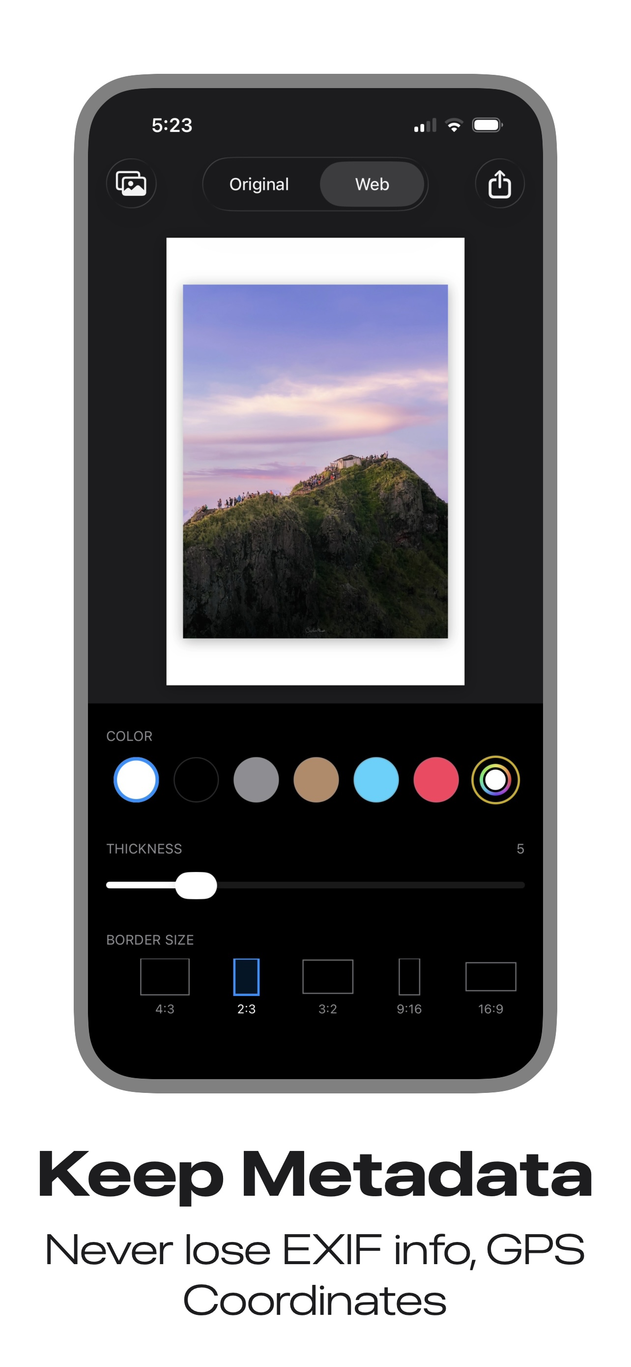 Keep metadata screenshot